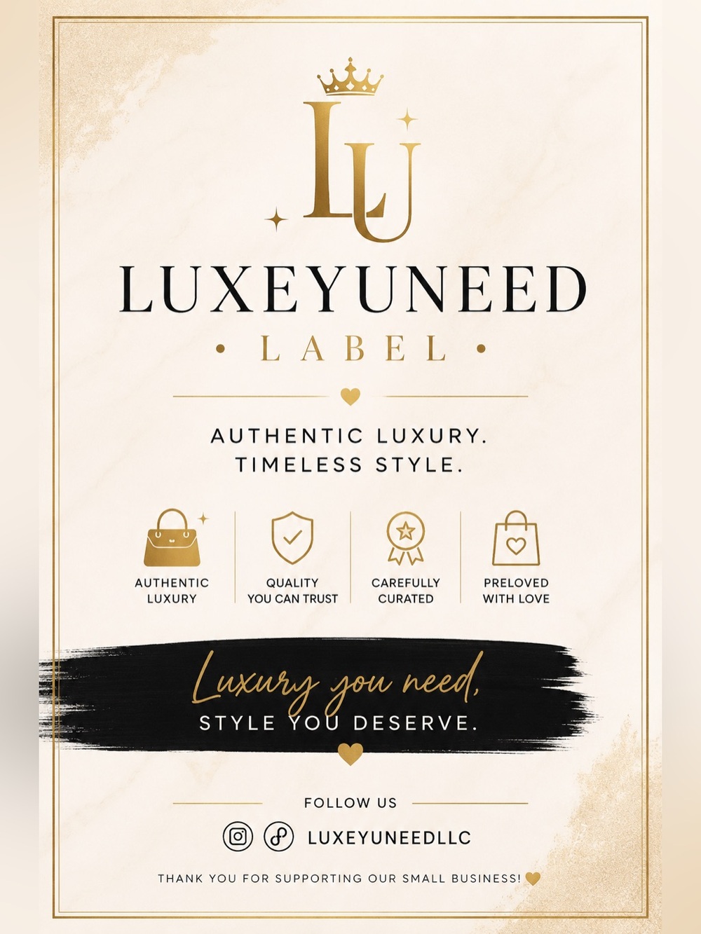 Our shipping label!